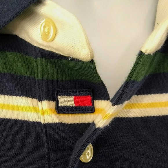 Tommy Hilfiger Men's Striped Golf Polo Short Sleeve Shirt Collared Size Medium - Picture 4 of 5